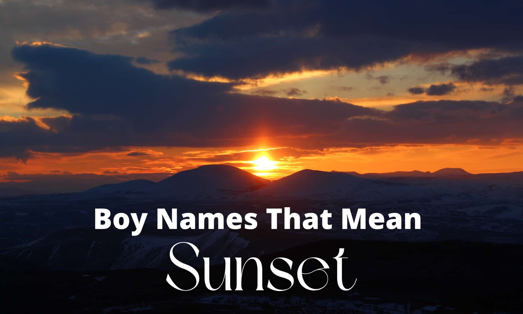 best japanese name for sunset