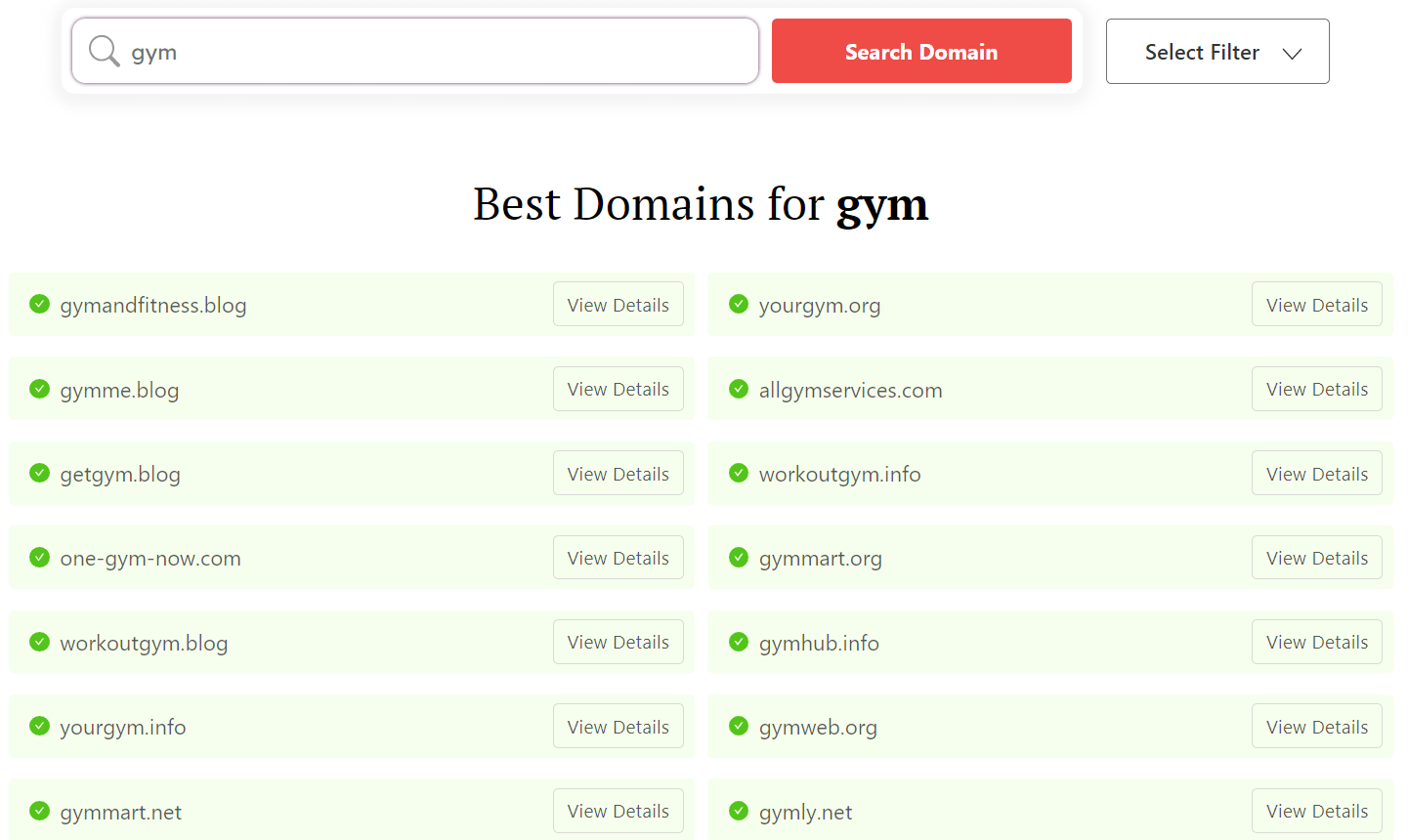 best name for gym