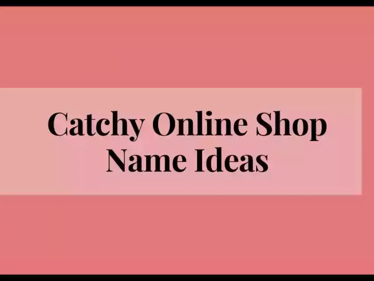 best name for online shop