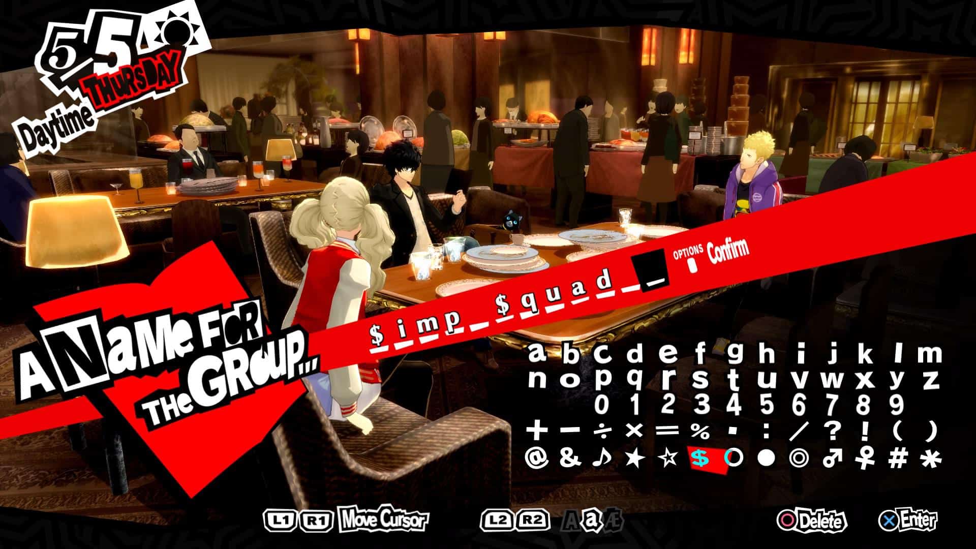 best name for the group persona 5