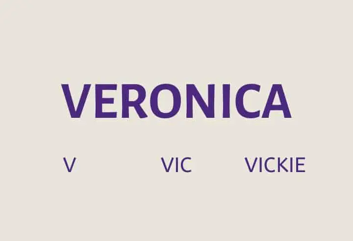 best short name for veronica