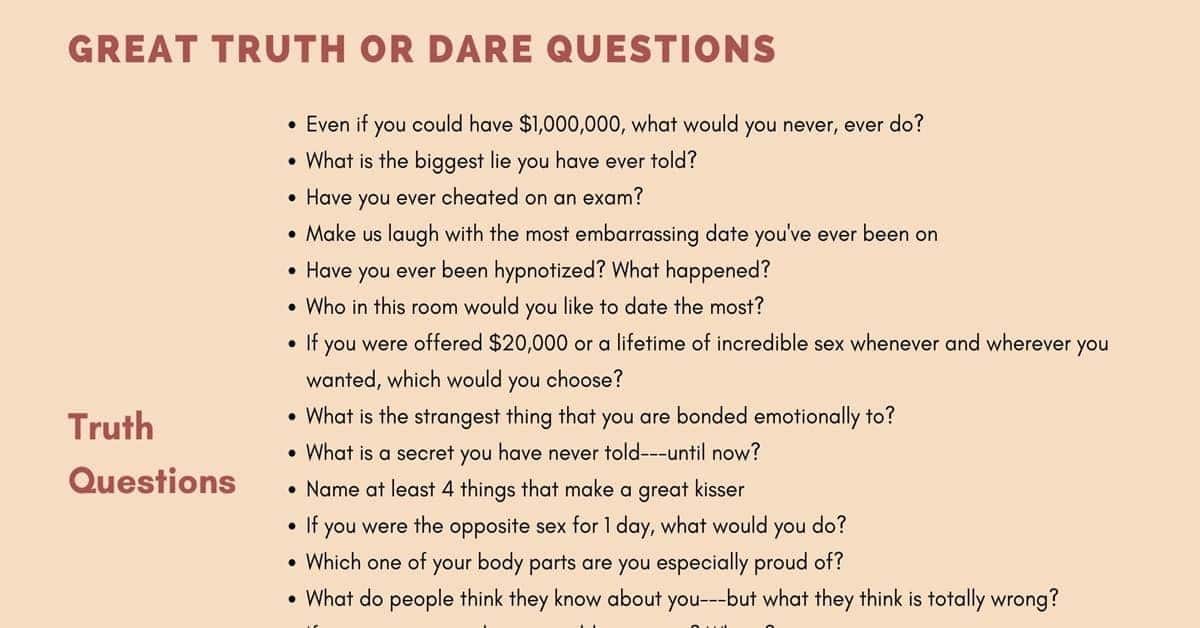 best teen truth questions