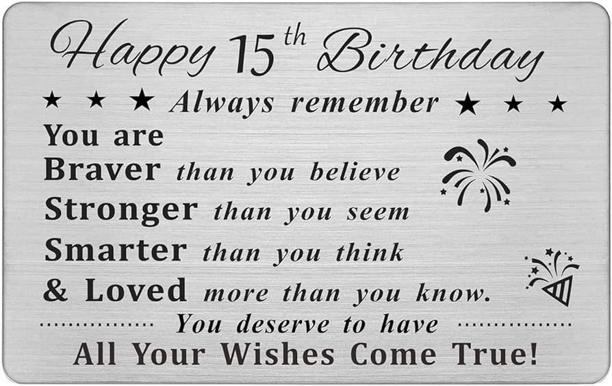 best 15th birthday quotes