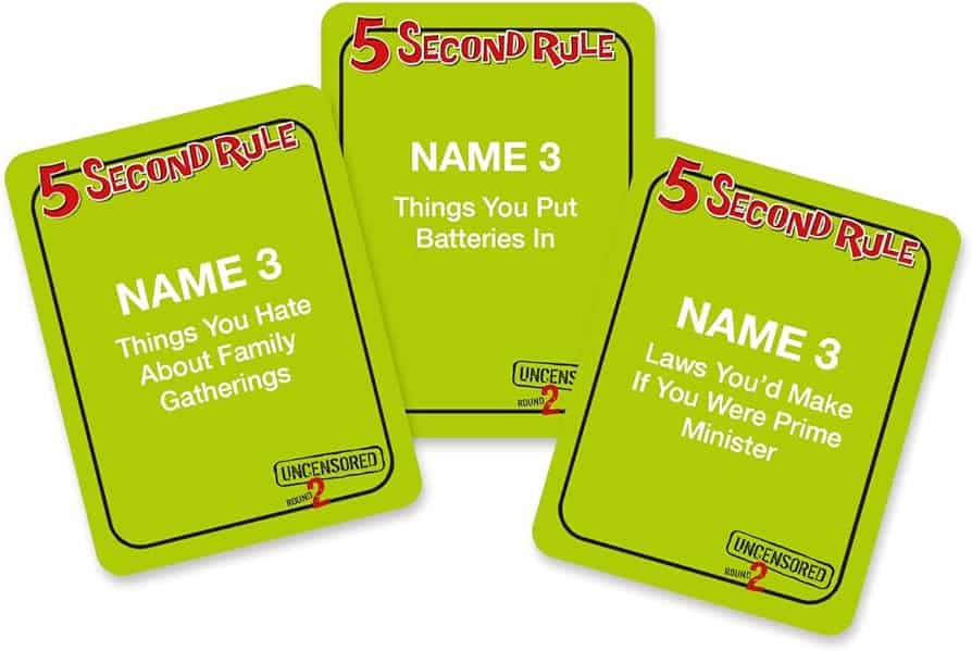 best 5 second rule uncensored questions