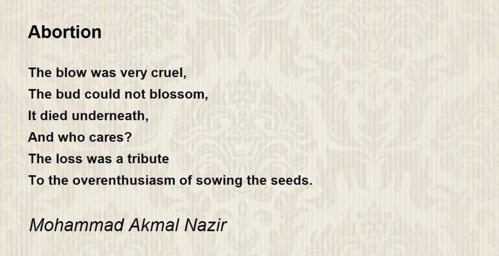 best abortion poems from baby