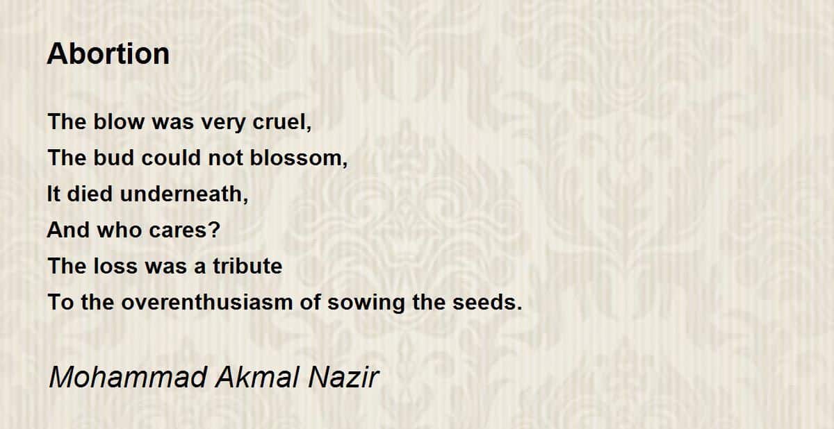 best abortion poems from baby