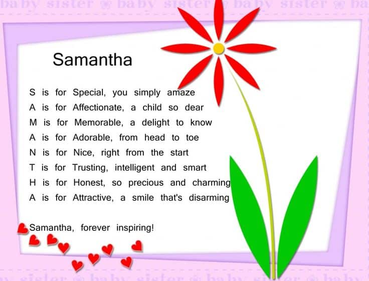best acrostic name poems