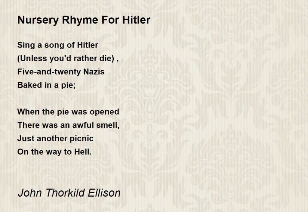 best adolf hitler poems