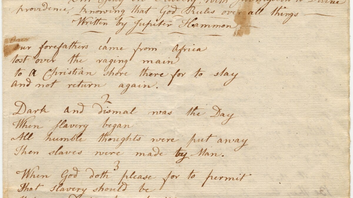 best african american poems about slavery