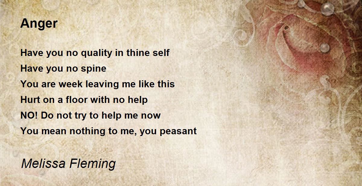 best angry poems