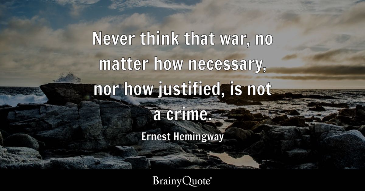 best ernest hemingway war quotes