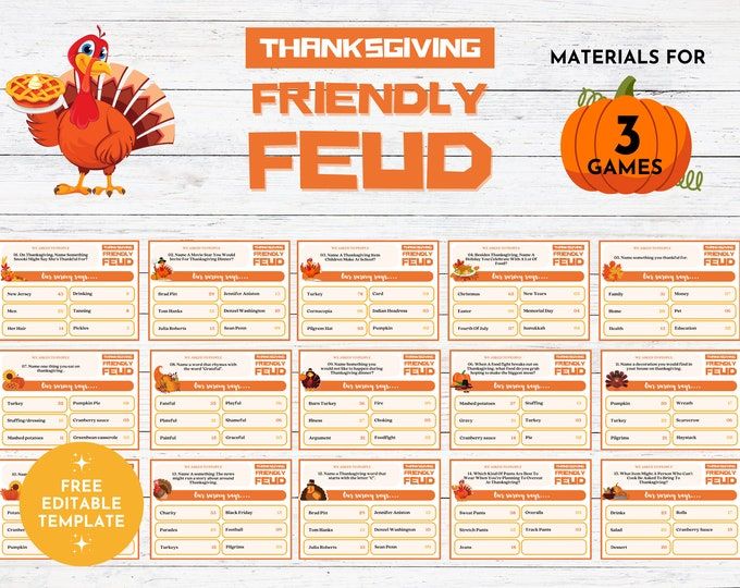 best family feud thanksgiving questions