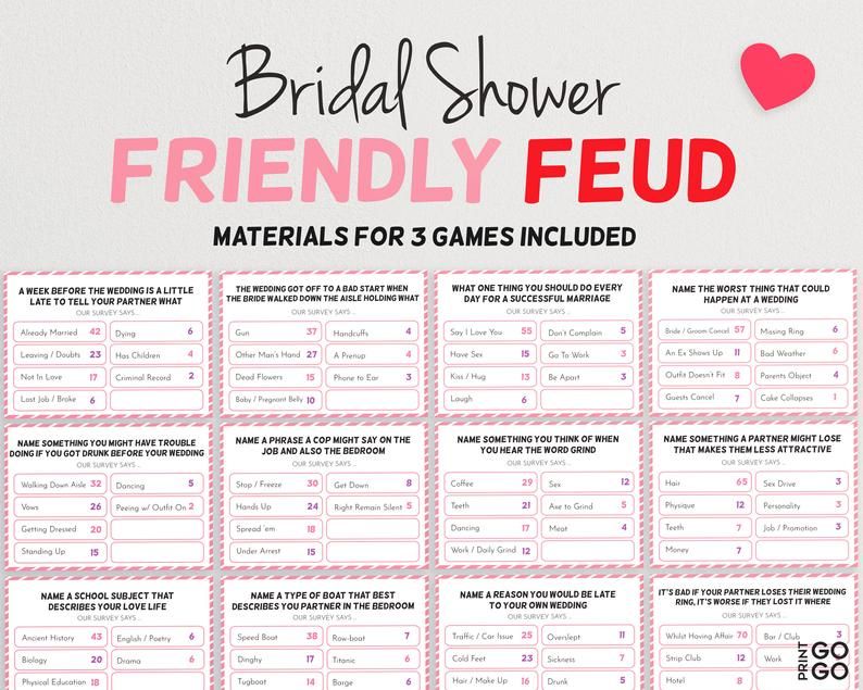 best family feud wedding questions