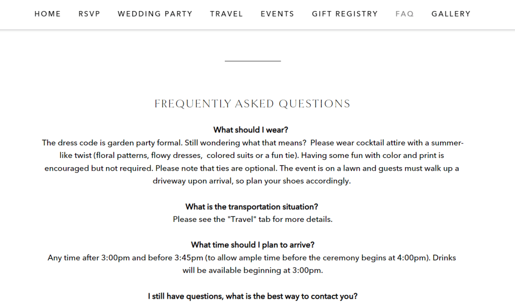 best faq wedding questions