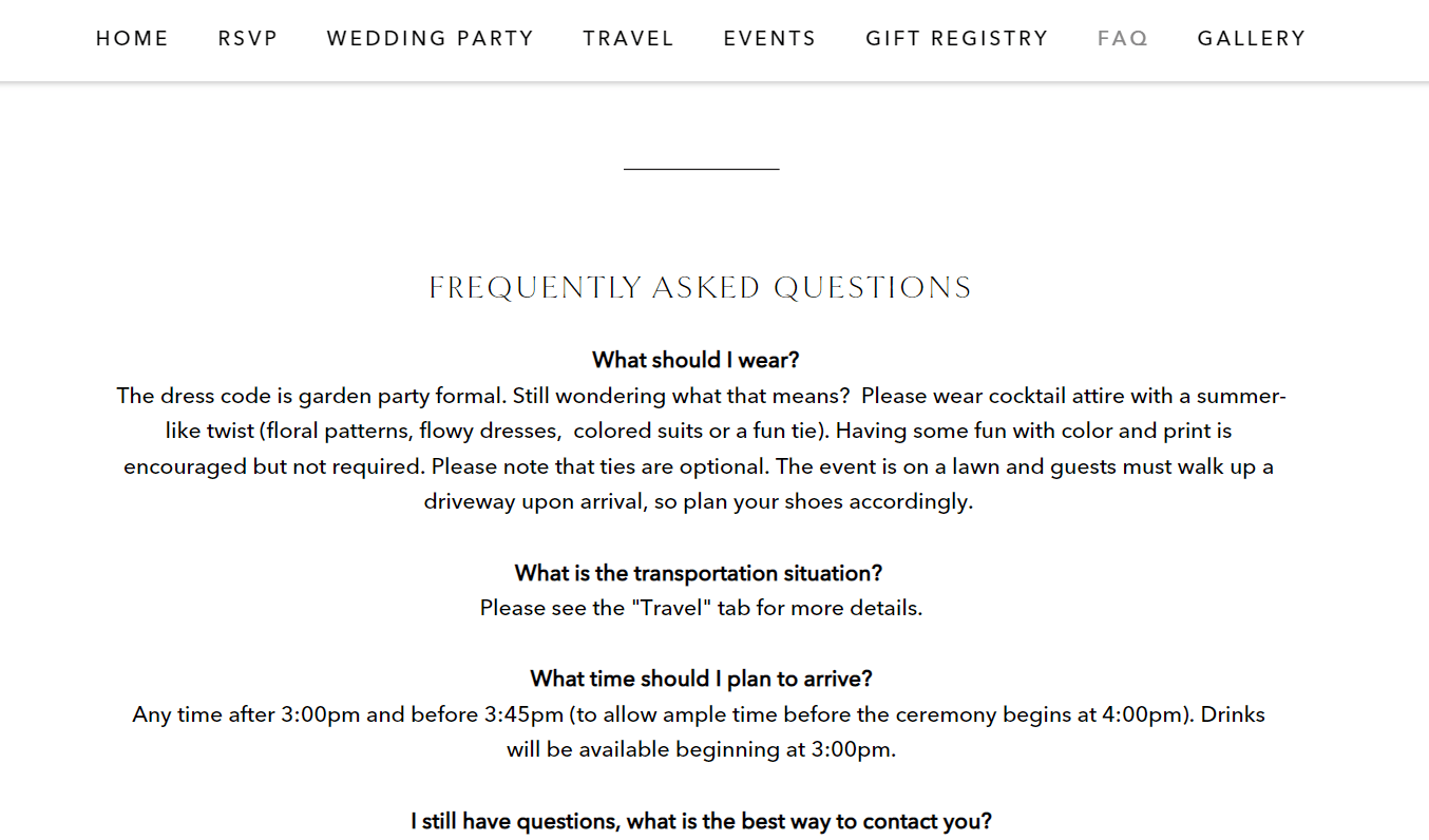 best faq wedding questions