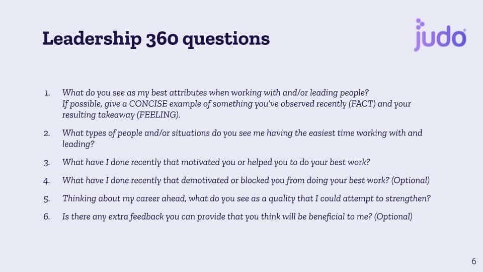 best feedback questions for leadership