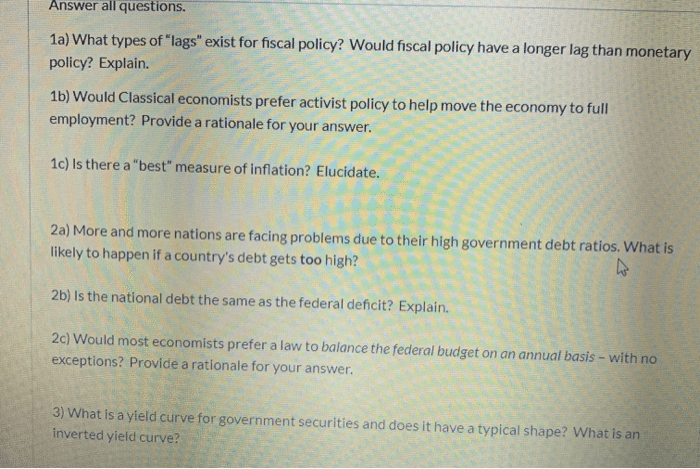 best fiscal policy questions and answers