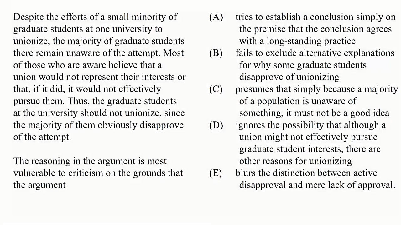 best flaw questions lsat