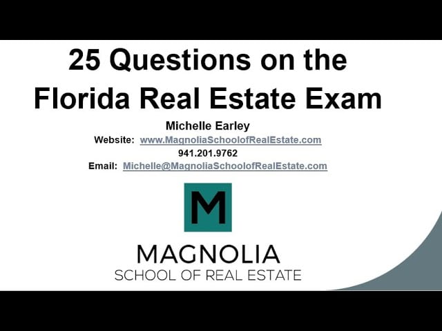 best florida real estate post license exam questions and answers