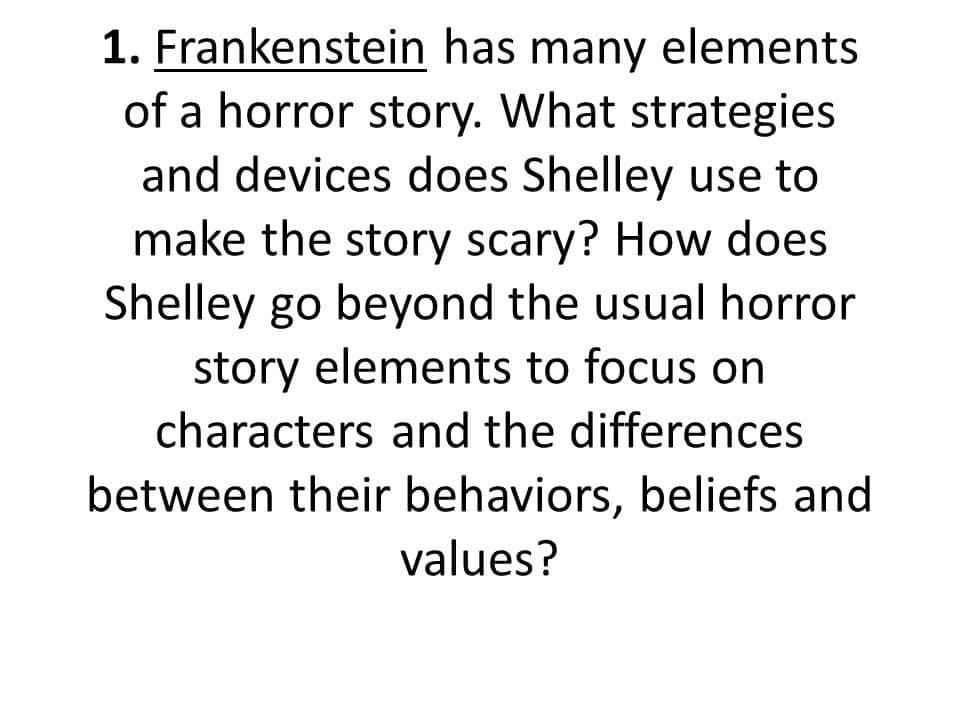 best frankenstein socratic seminar questions and answers