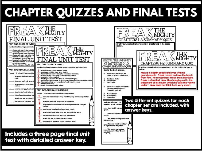 best freak the mighty chapter questions answer key
