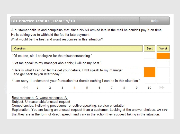 best free customer service skills test questions and answers