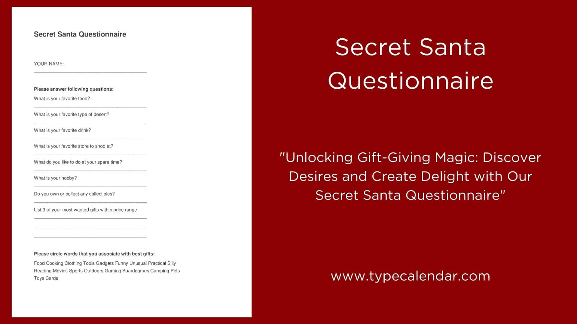 best fun secret santa questions