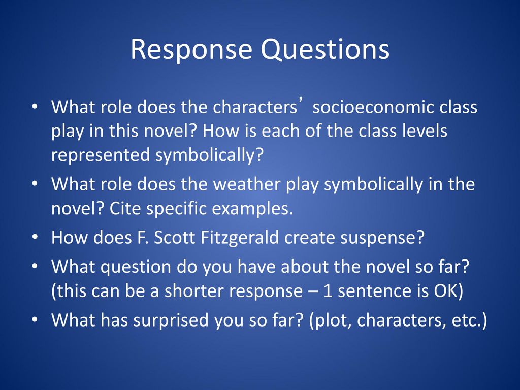 best gatsby questions