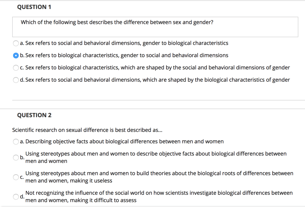 best gender role questions