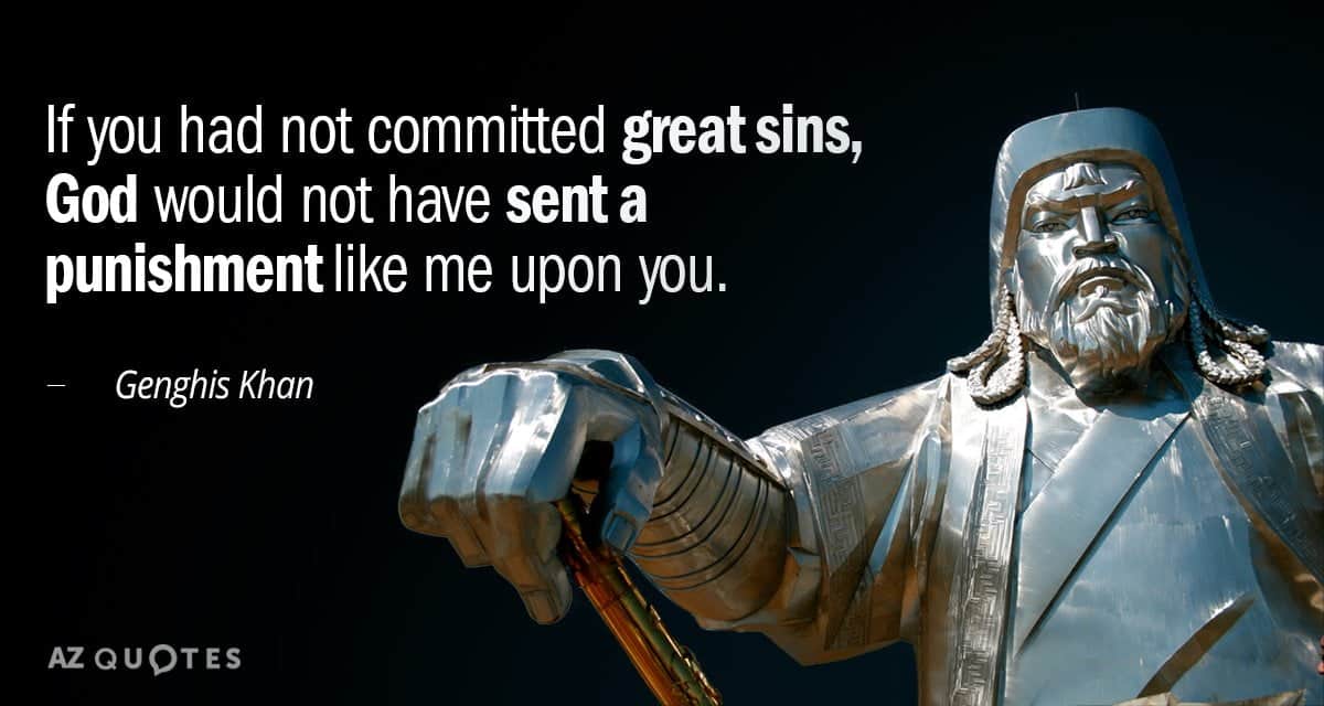 best genghis khan quotes war
