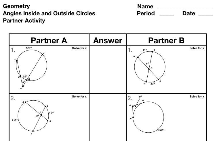best geometry circle questions