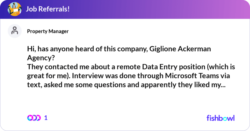 best giglione ackerman agency interview questions