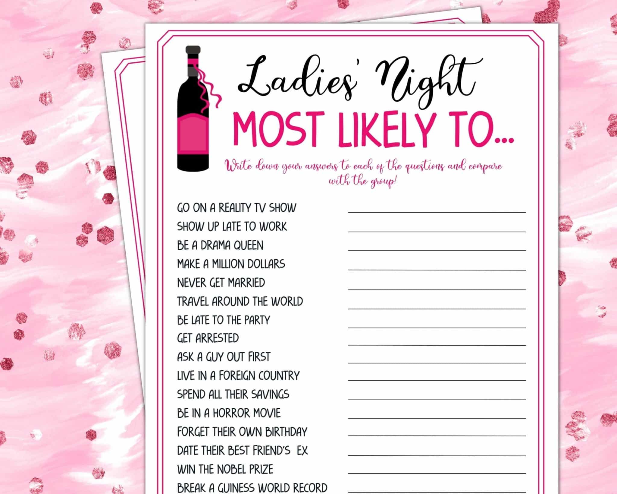 best girls night questions