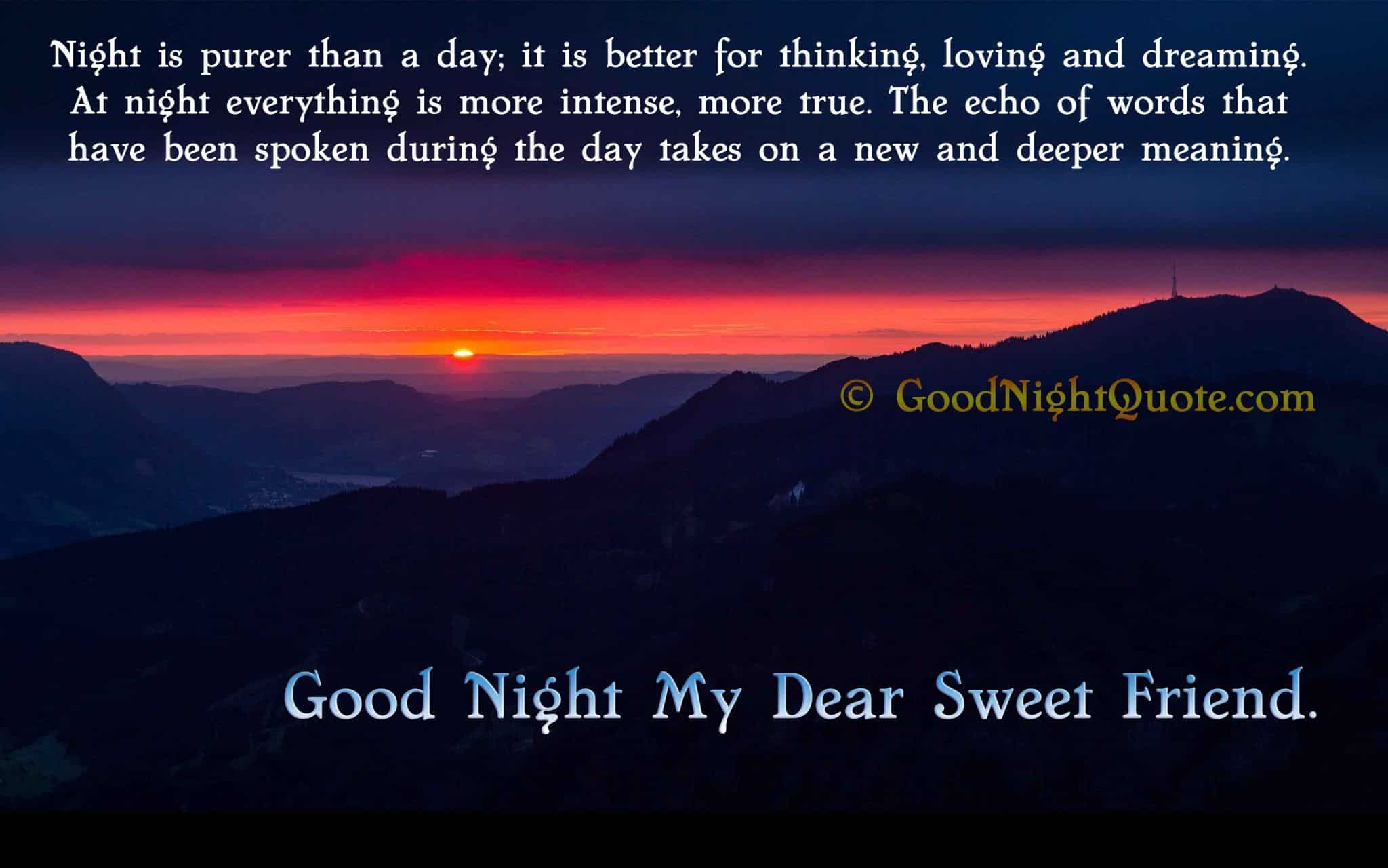 best good night my friend quotes