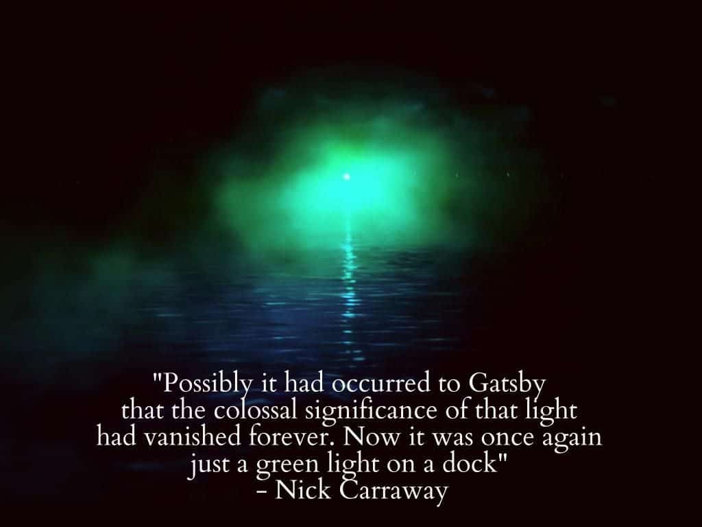 best great gatsby green light quotes page numbers