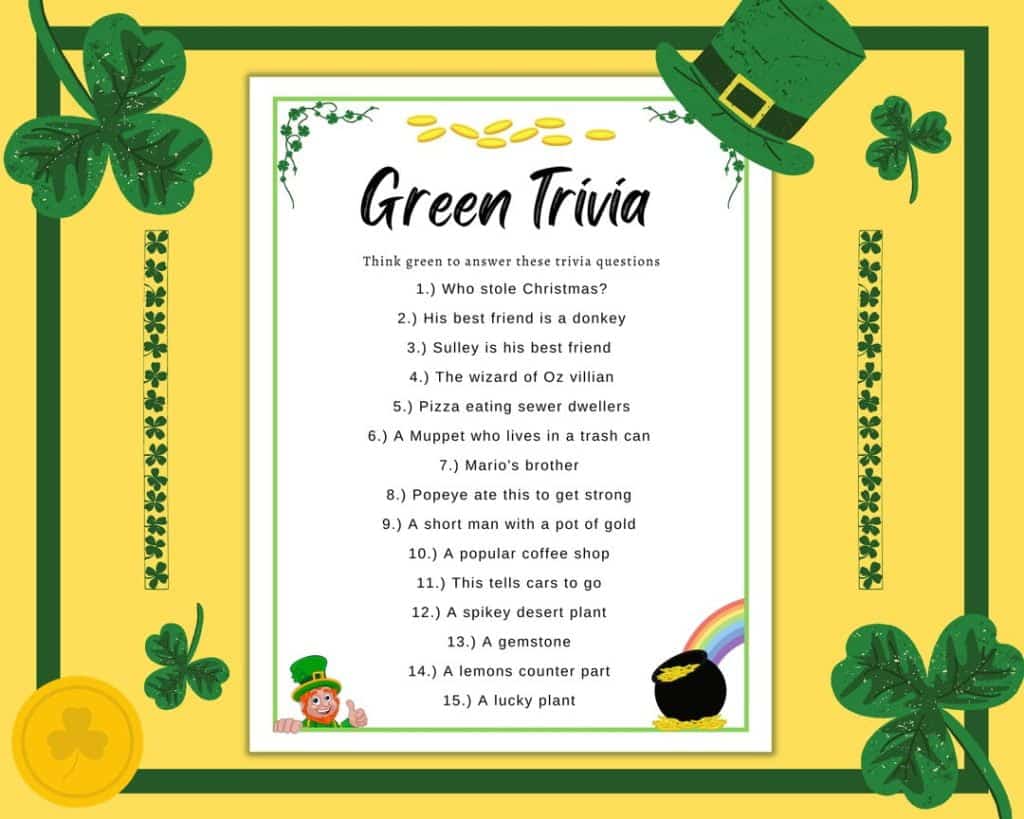 best green trivia questions