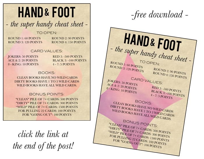 best hand and foot card game questions