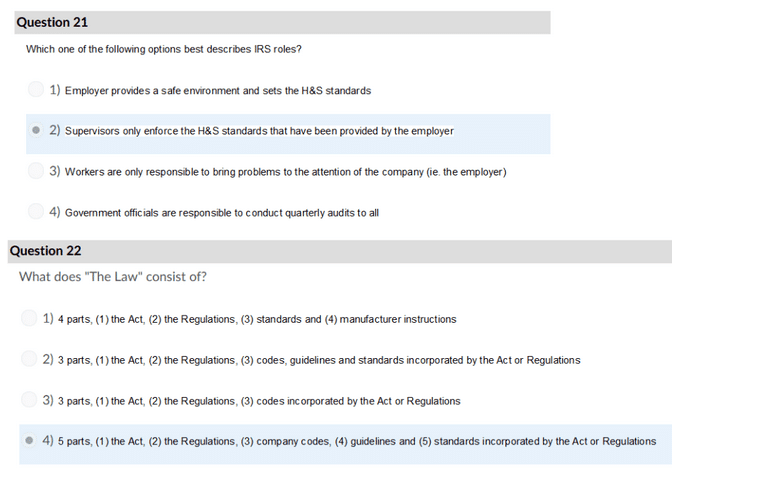 best health and safety questions