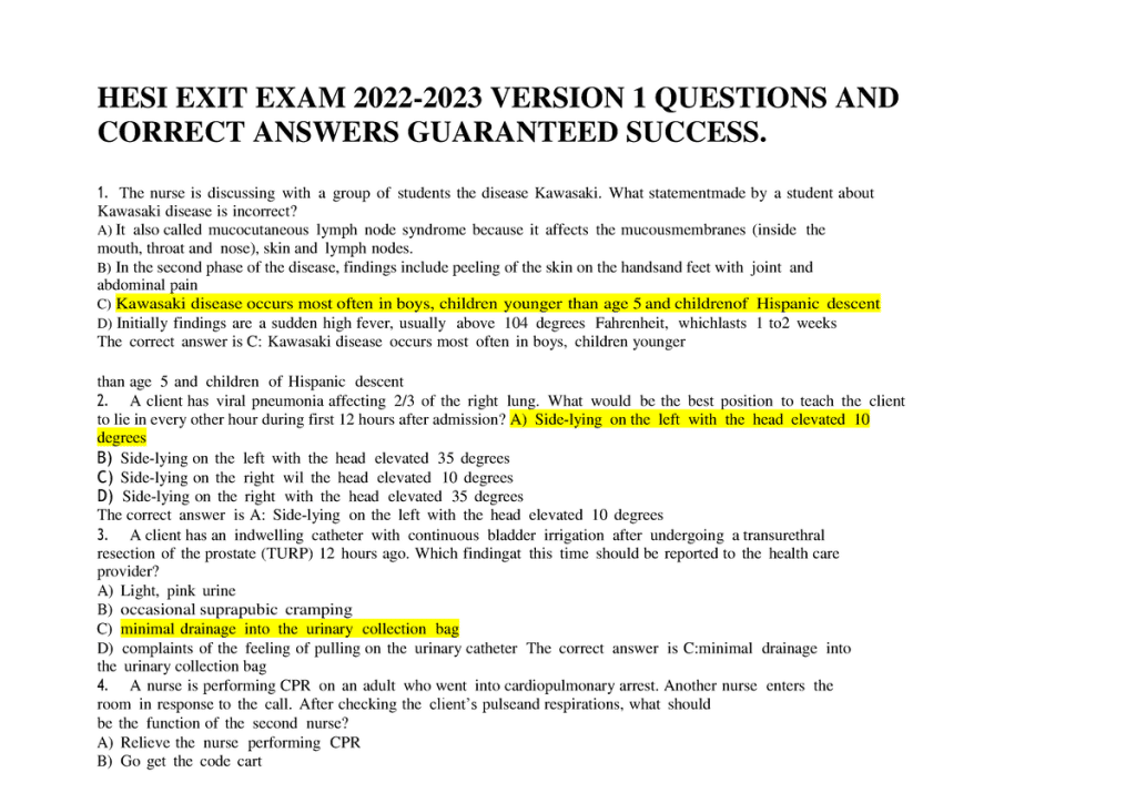 best hesi exit exam practice questions lpn