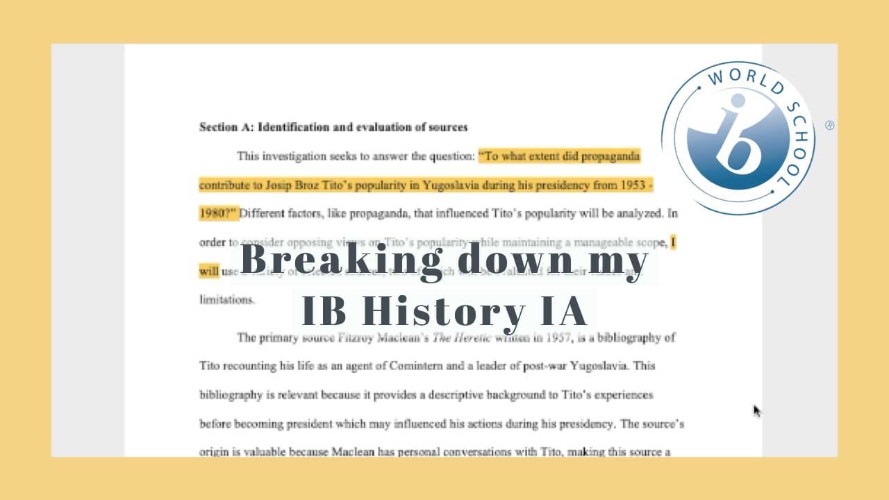 best history ia questions