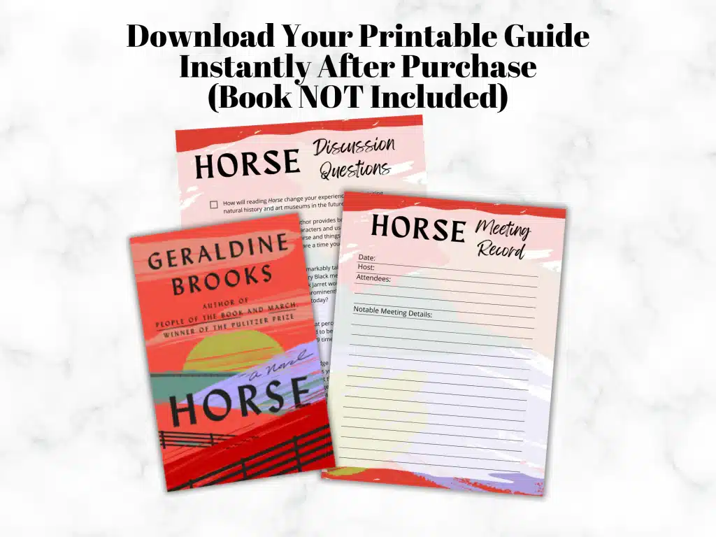 best horse by geraldine brooks book club questions