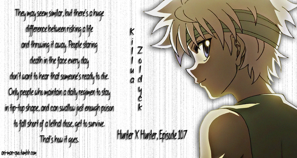 best hunter x hunter quotes killua