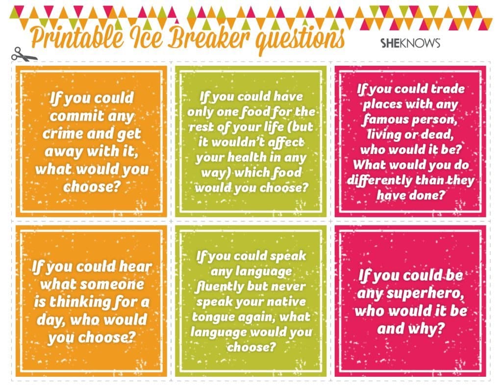 best icebreaker questions about food