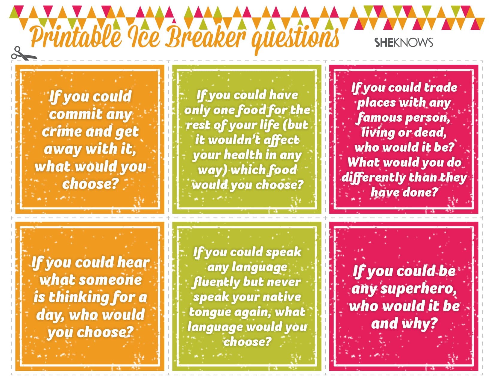 best icebreaker questions about food