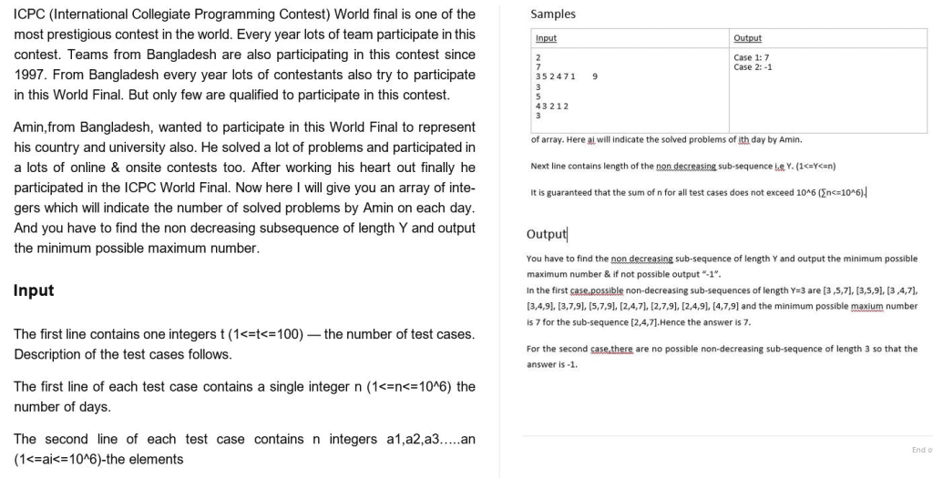 best icpc questions
