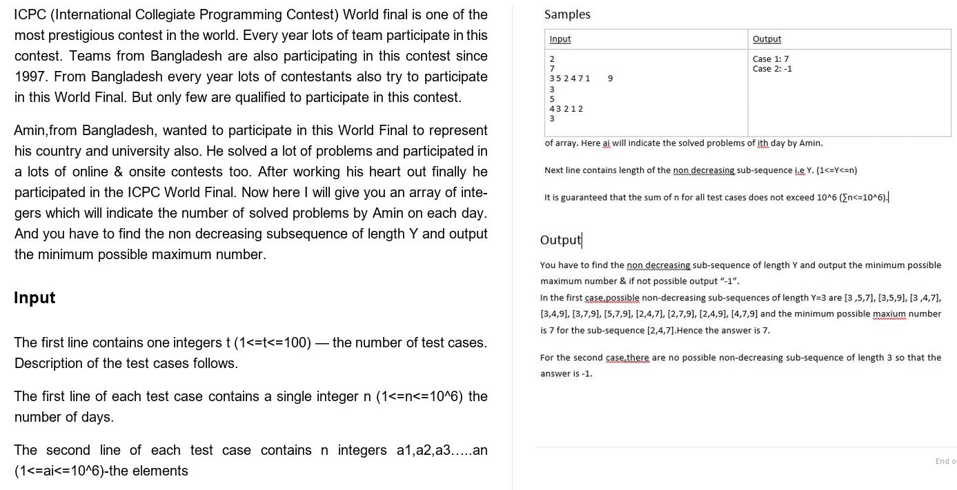 best icpc questions