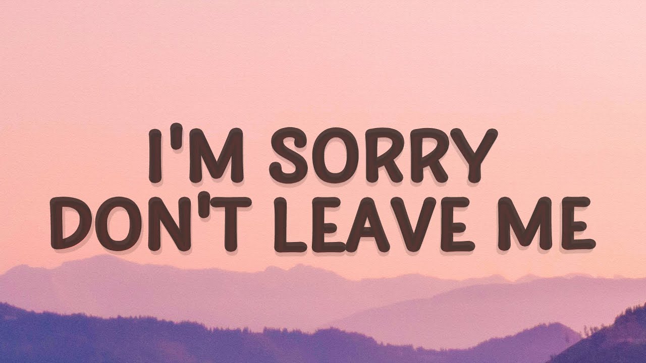 best im sorry dont leave me quotes