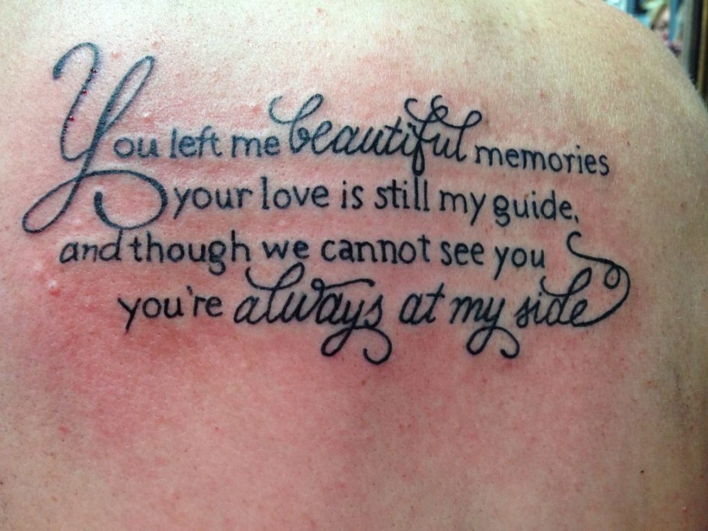 best in memory tattoo quotes
