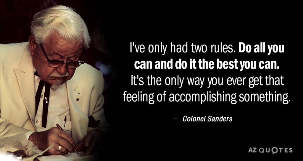 best kernel sanders quotes