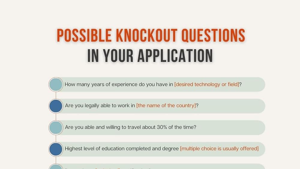 best knockout questions for applications